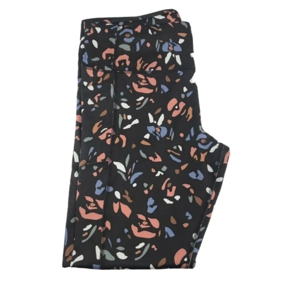 NWOT AVIA Floral Print Athletic Leggings Sz Large - Picture 3 of 5